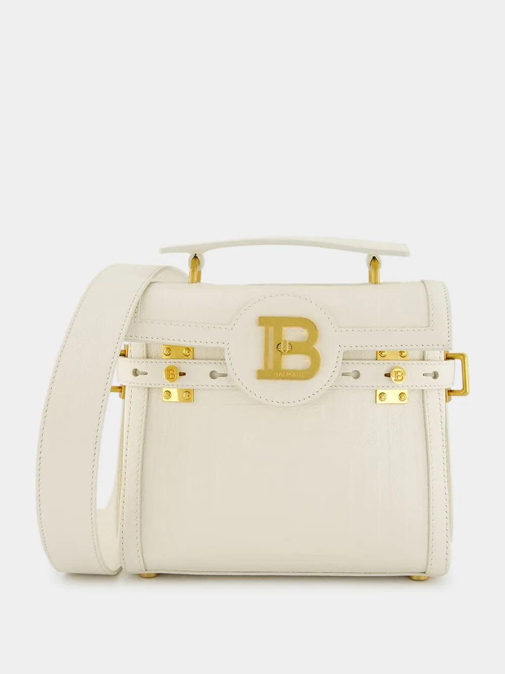 B-Buzz 23 Grained Leather White Tote