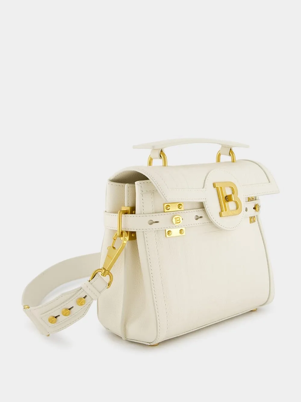 B-Buzz 23 Grained Leather White Tote