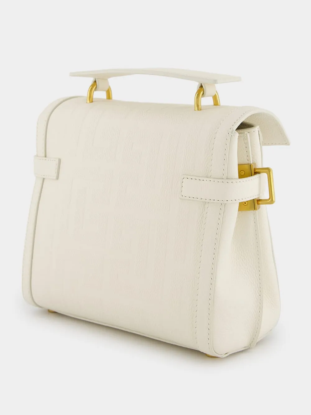 B-Buzz 23 Grained Leather White Tote