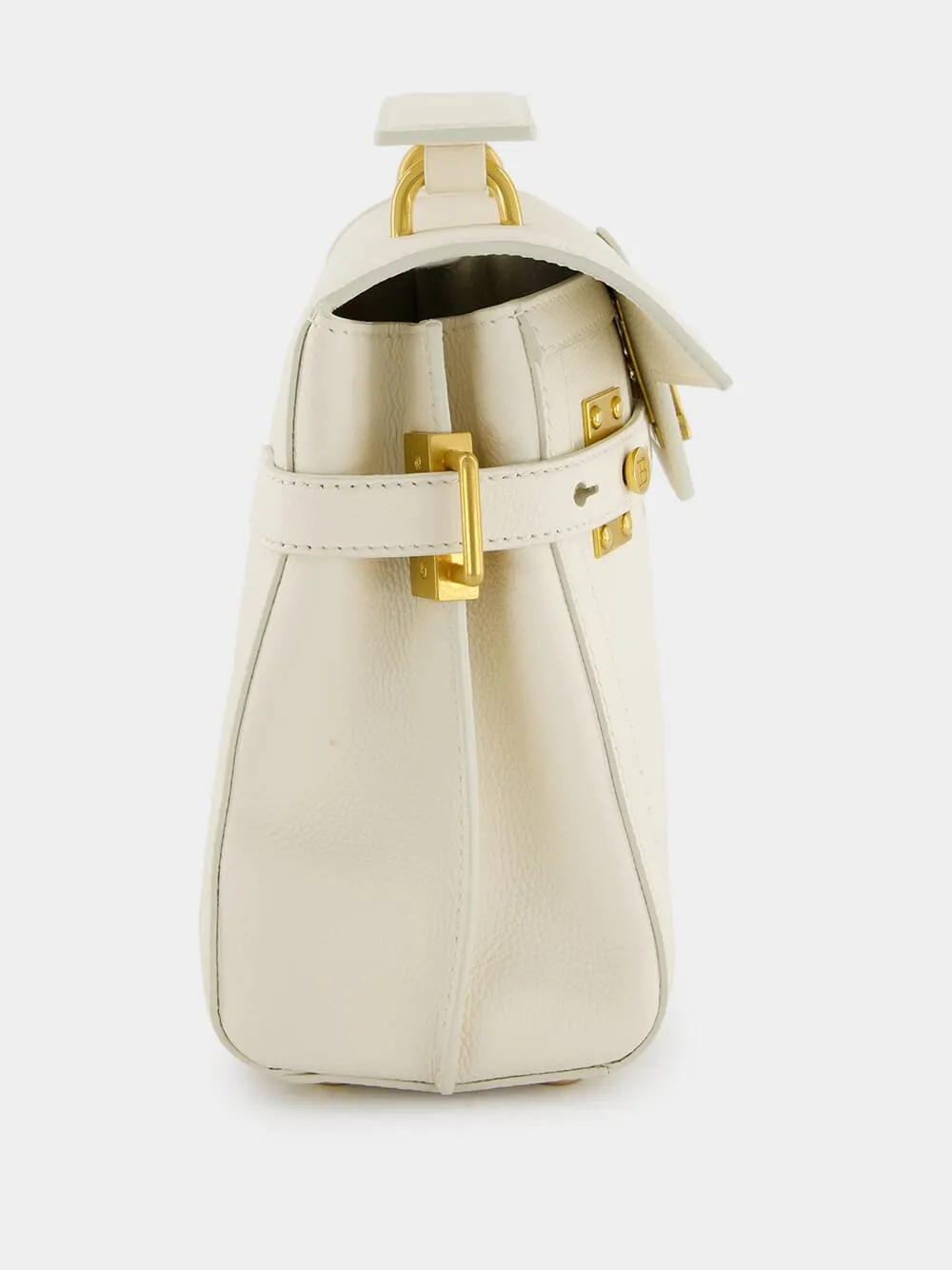 B-Buzz 23 Grained Leather White Tote