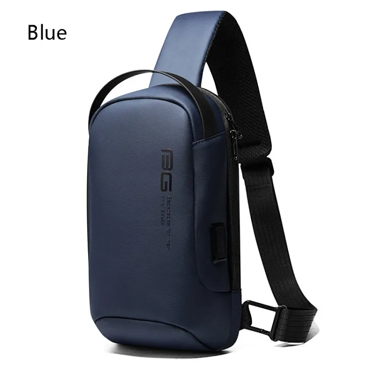 BANGE BG-7221 Men One-Shoulder Bag Casual Business Messenger Oxford Cloth Chest Bag(Blue)