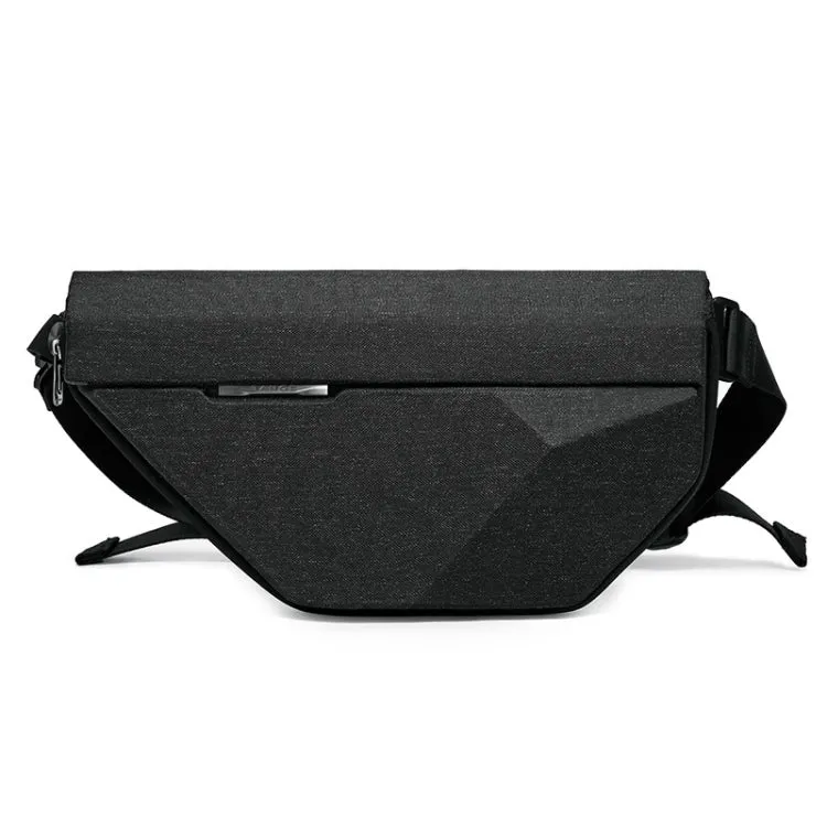 Bange BG-7502 Men Pyramid Hard Shell Waterproof Crossbody Chest Bag, Size: 35 x 18 x 5cm(Black)