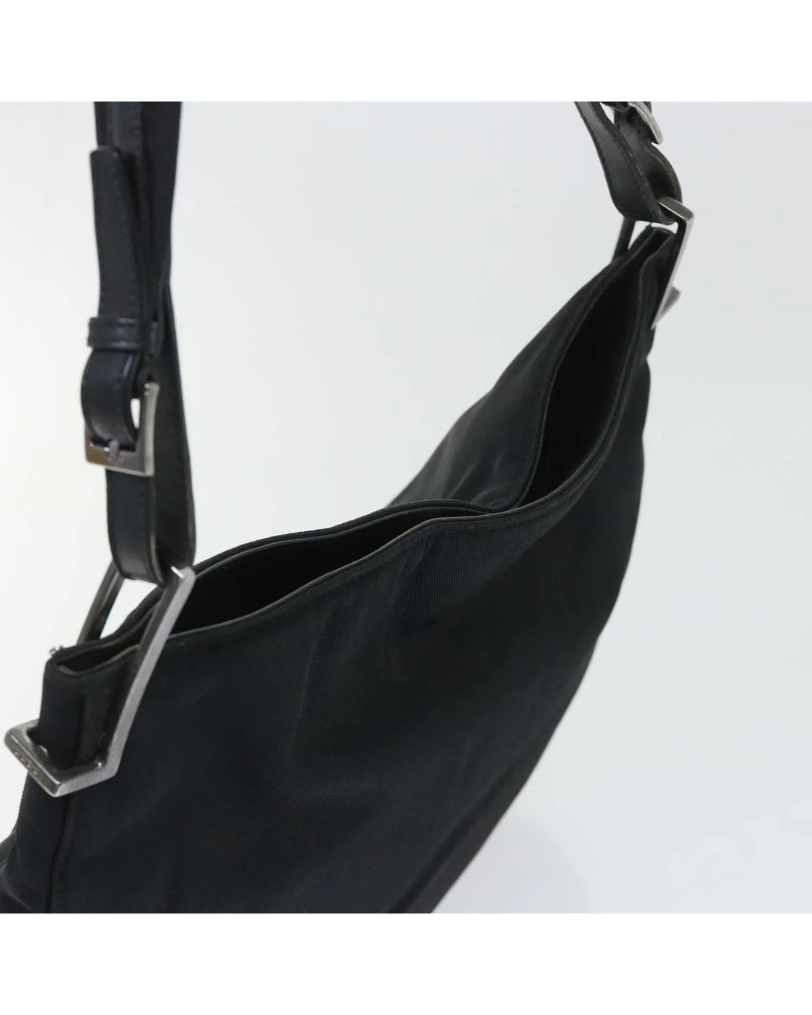 Black Nylon Shoulder Bag with Authenticity