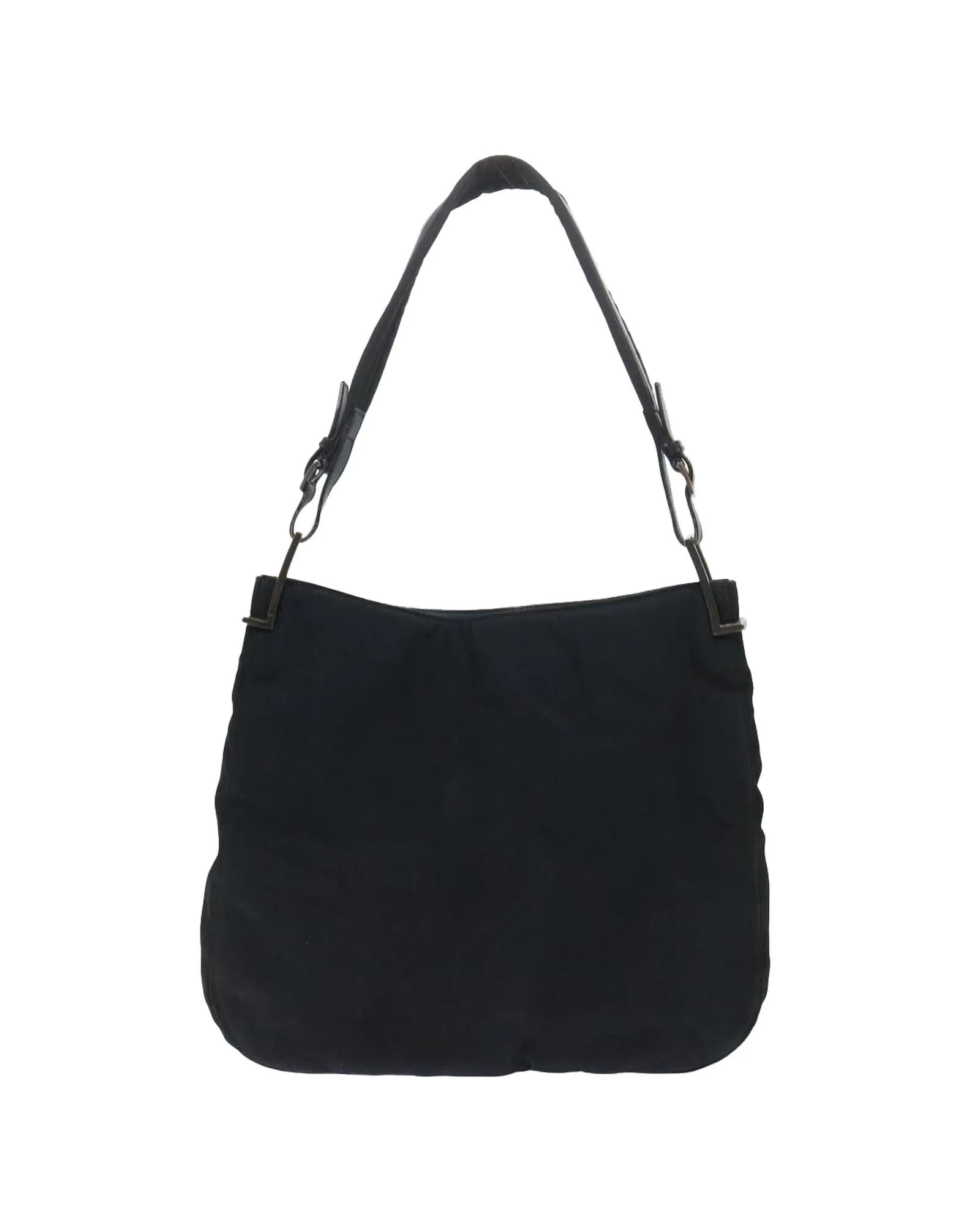 Black Nylon Shoulder Bag with Authenticity