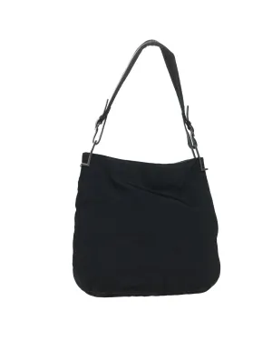 Black Nylon Shoulder Bag with Authenticity