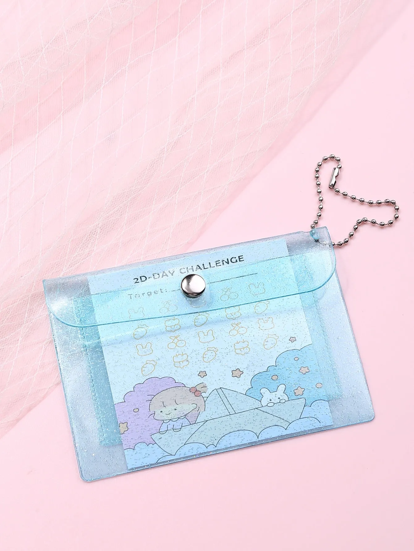 Blue Card Holder Clear Card Holder Small Wallet Card Holder Small Purse Coin