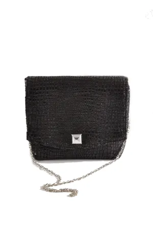 Boa Black Square Clutch