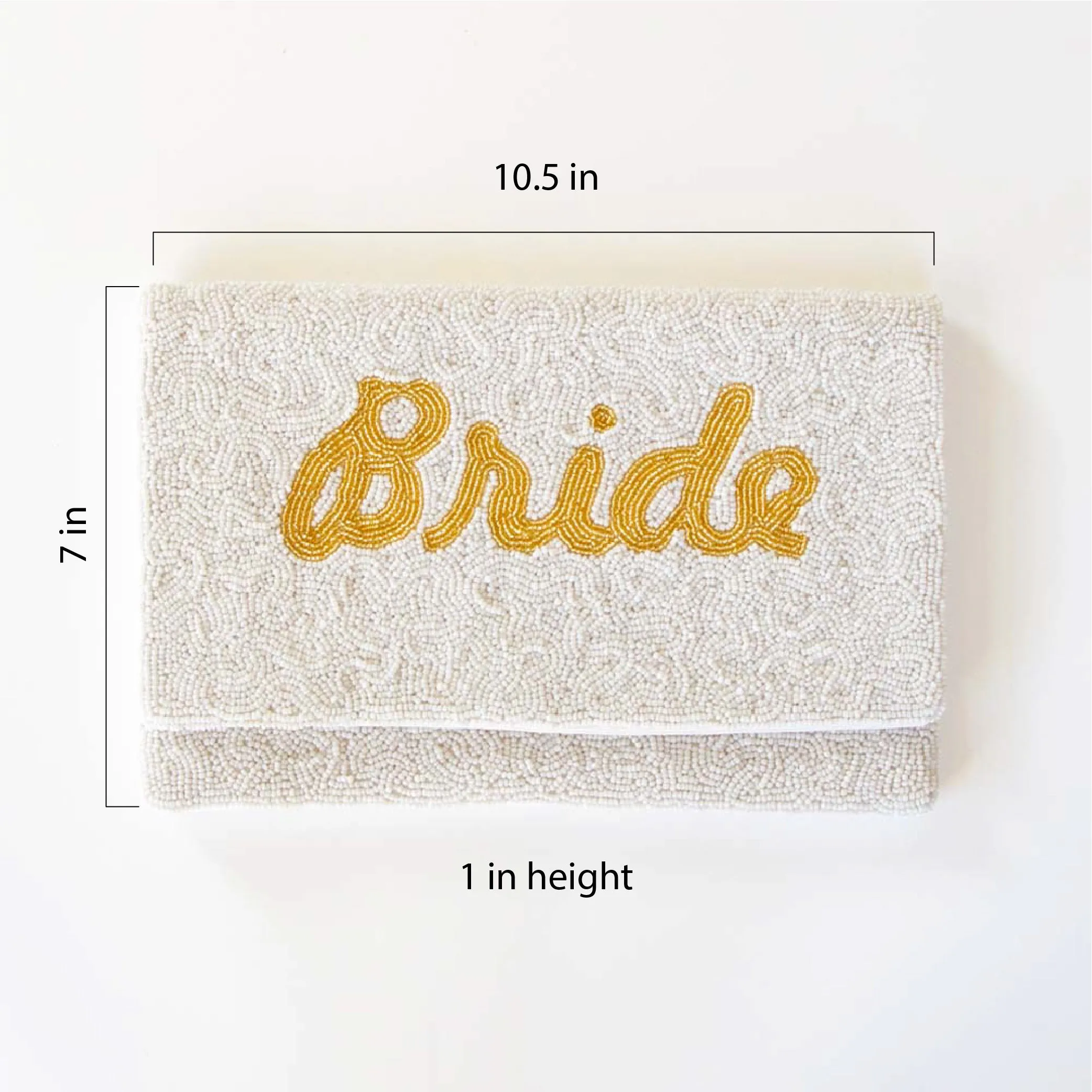 Bridal Clutch Bag (Gold Text)