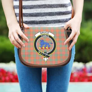 Bruce Ancient Tartan Saddle Bag with Family Crest