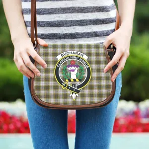 Buchanan Dress Tartan Saddle Bag with Family Crest