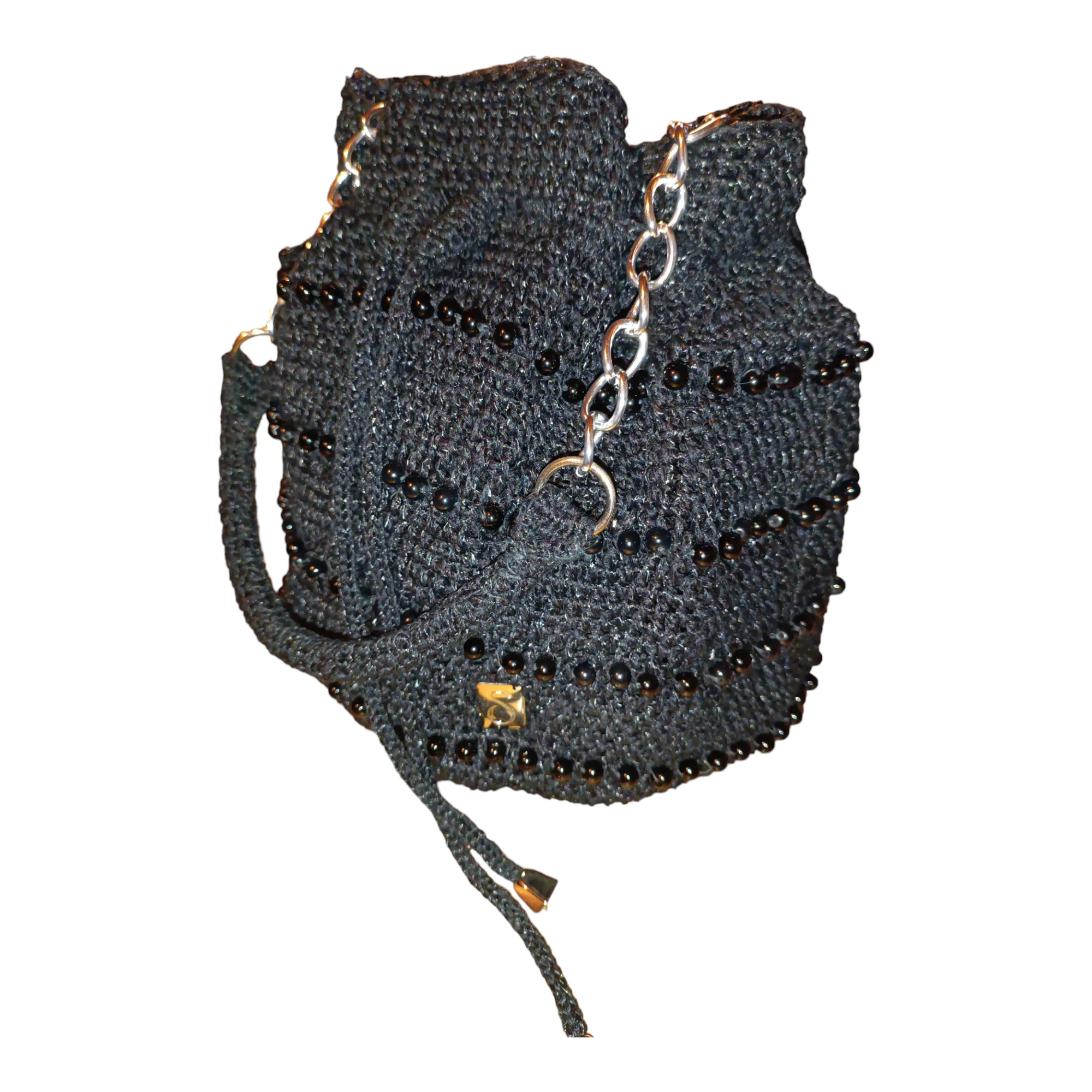 CHIC BEADED BUCKET BAG