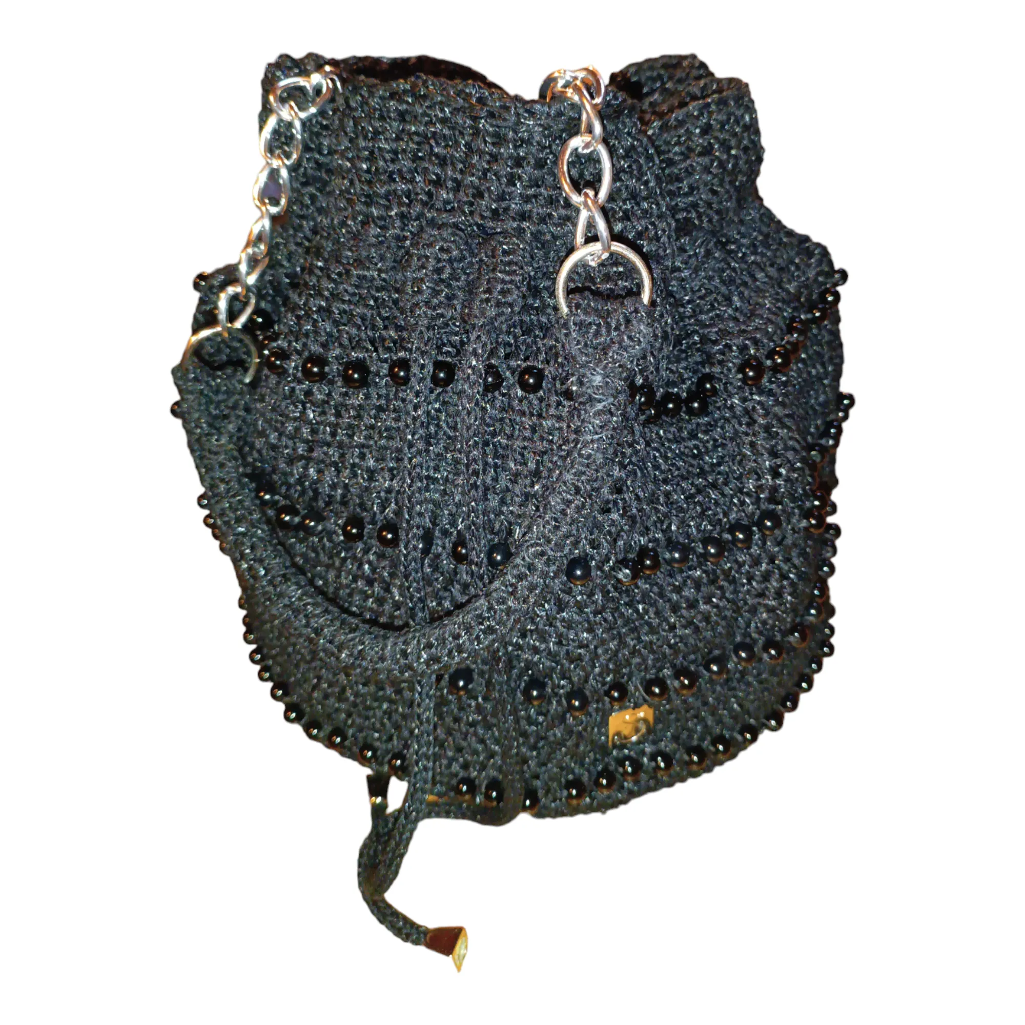 CHIC BEADED BUCKET BAG