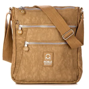 Crinkle Nylon 'Explorer' Crossbody Handbag - Khaki