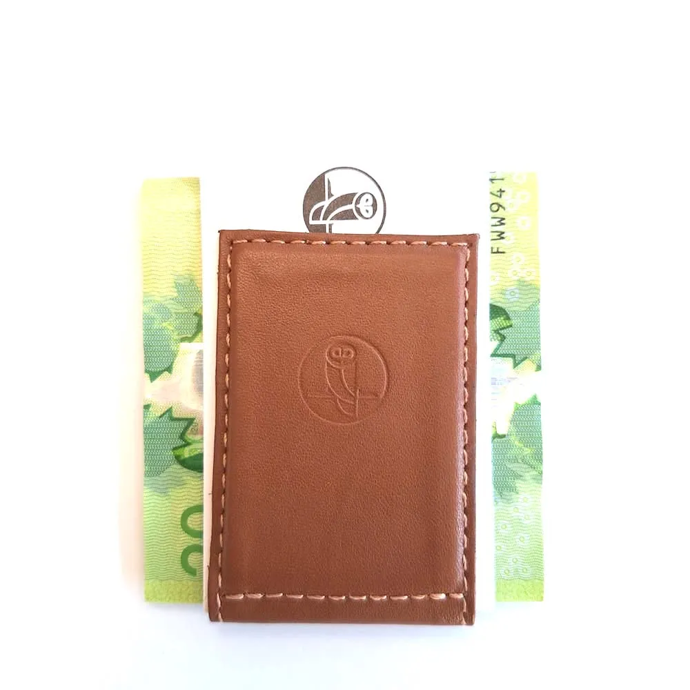 Currency And Utility Clip Chocolate Brown