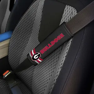 Fanmats Georgia Bulldogs Team Color Rally Seatbelt Pad - 2 Pieces