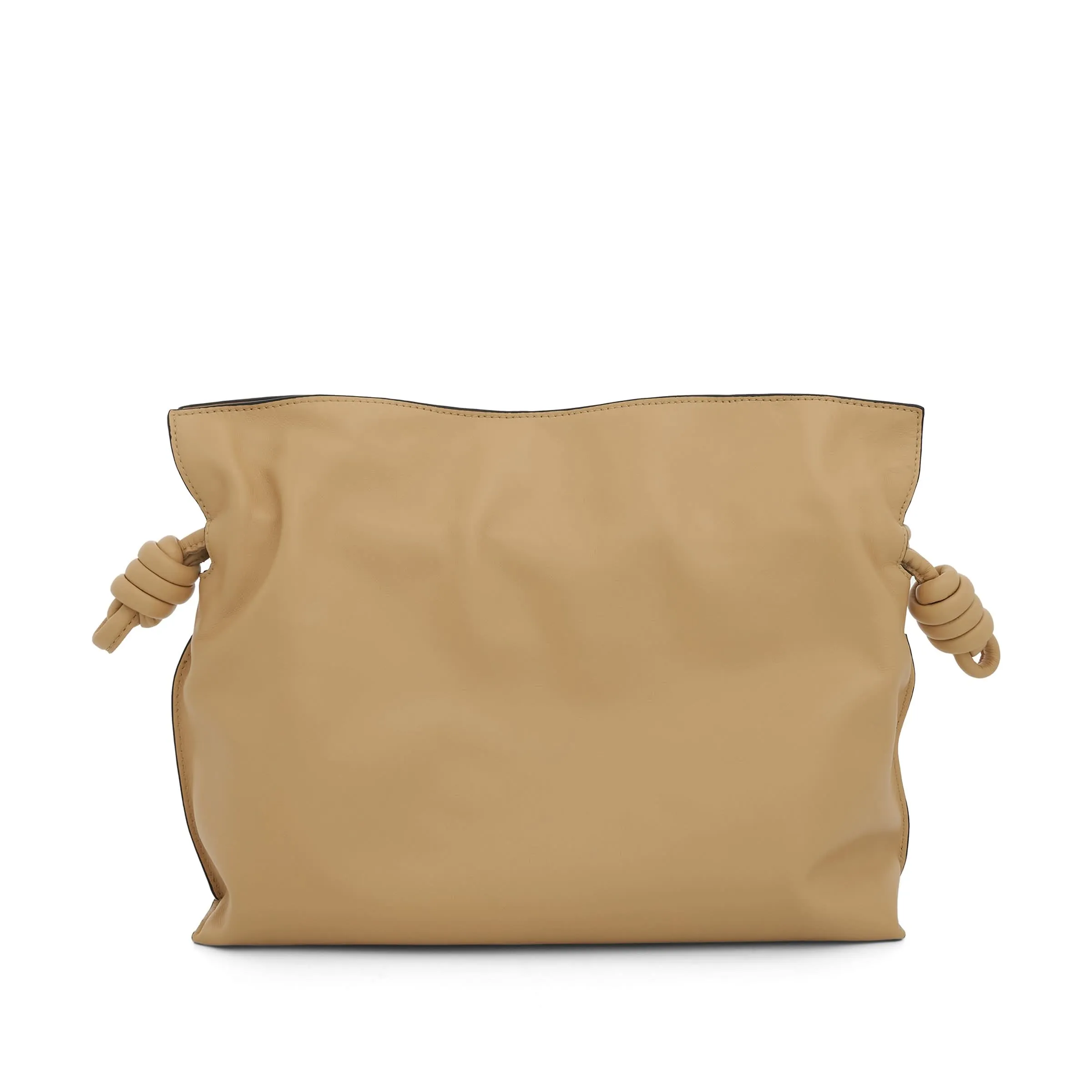 Flamenco Clutch in Nappa Calfskin in Dark Butter