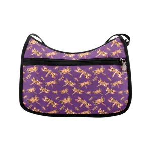 Gathering Yellow Purple Crossbody Bags