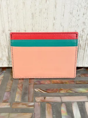 I.D. Card Case, Peach Multi