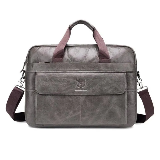 Leather Briefcase Mens Genuine Leather Handbags