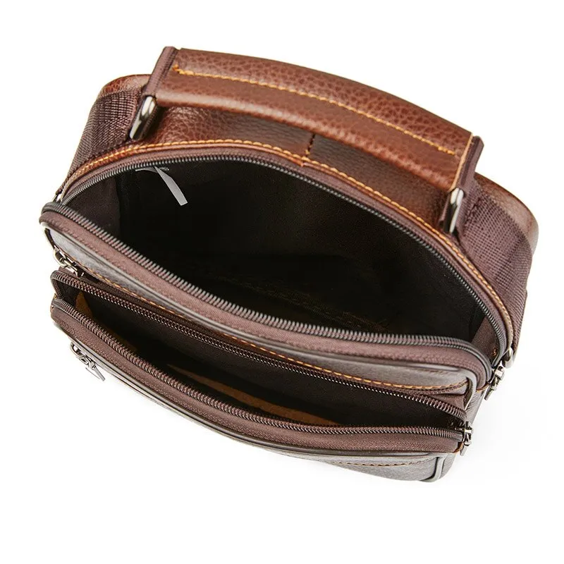 Men Genuine Leather Shoulder Bag