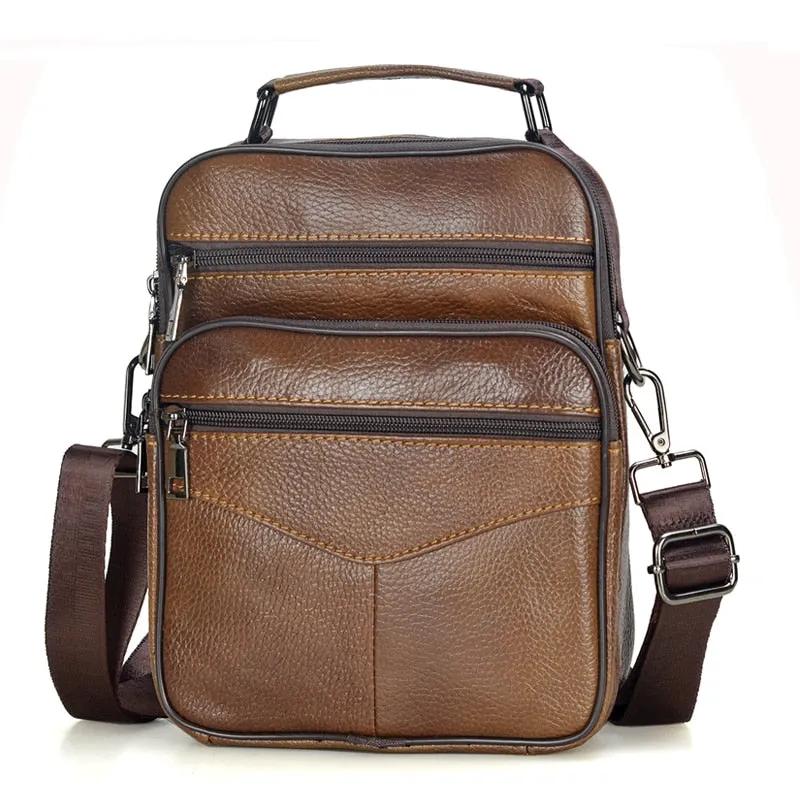 Men Genuine Leather Shoulder Bag