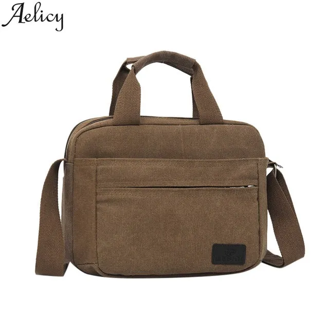 Men's  Canvas Solid Color Totes Business