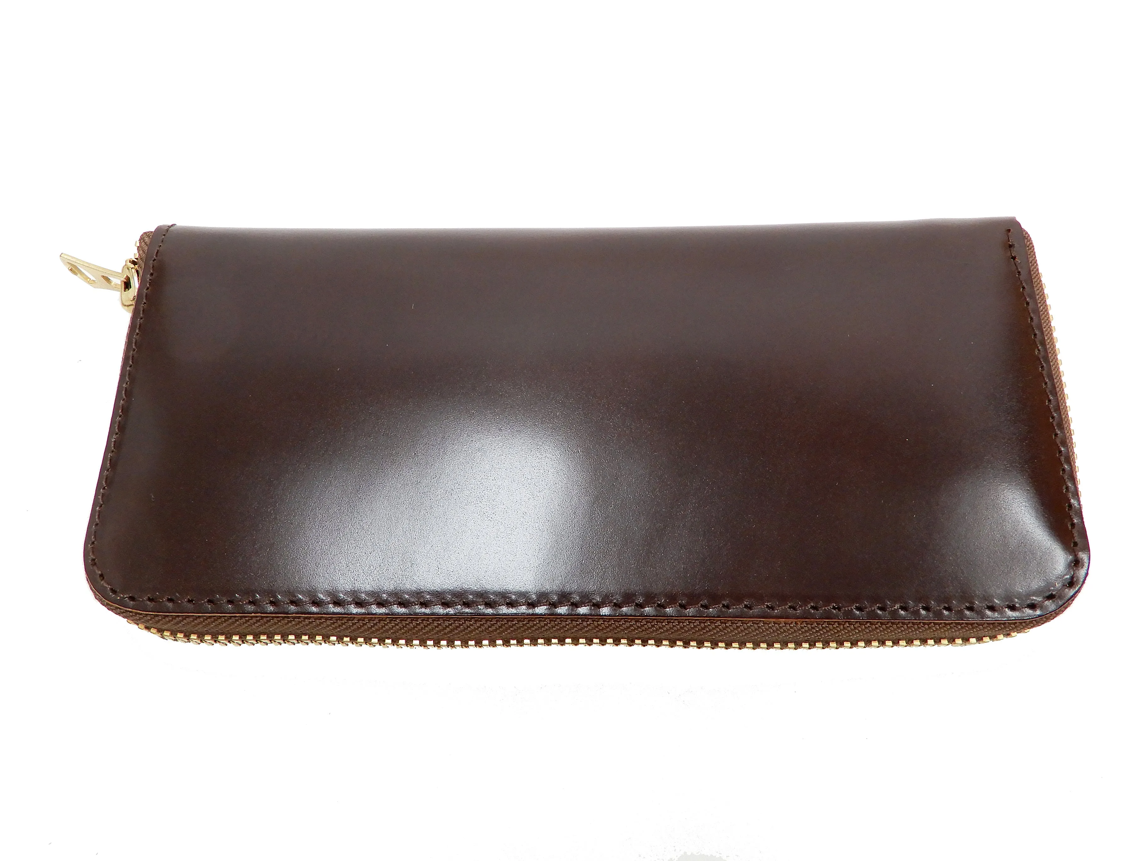 Men's Casual Leather Long Wallet Barns Outfitters Cordovan Zip Around Wallet LE-4318 Chocolate-Brown