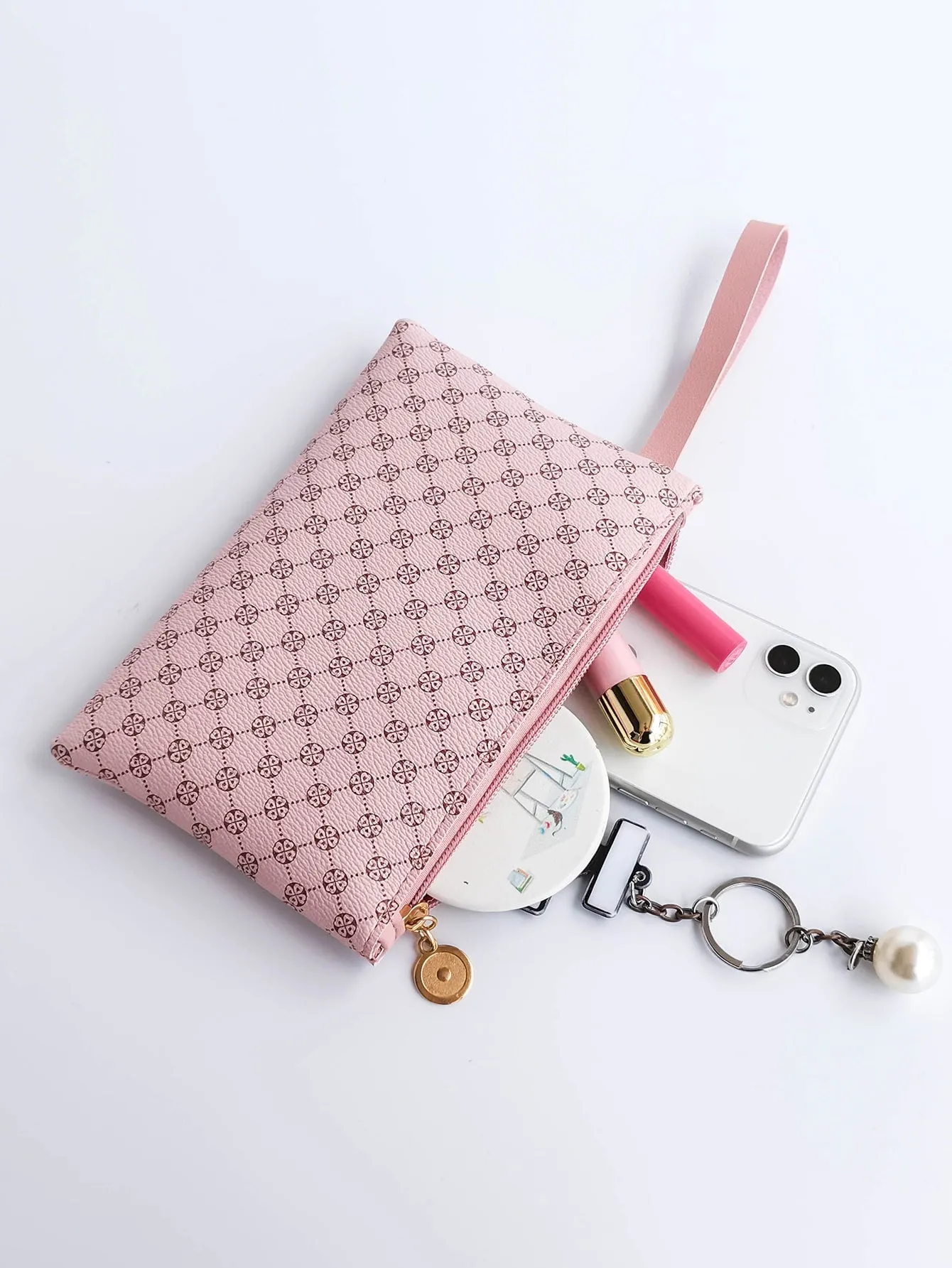 Mini Graphic Print Clutch Bag Small Wallet Card Holder Small Purse Coin Purse