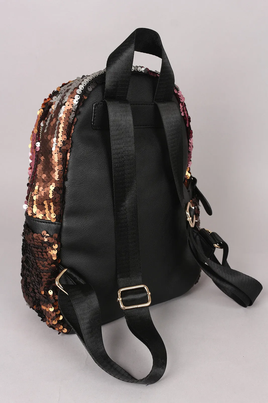 Multi Color Sequins Backpack Bag