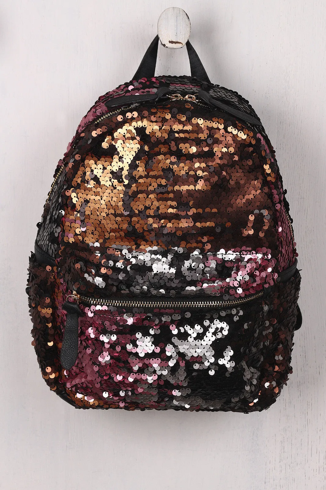 Multi Color Sequins Backpack Bag