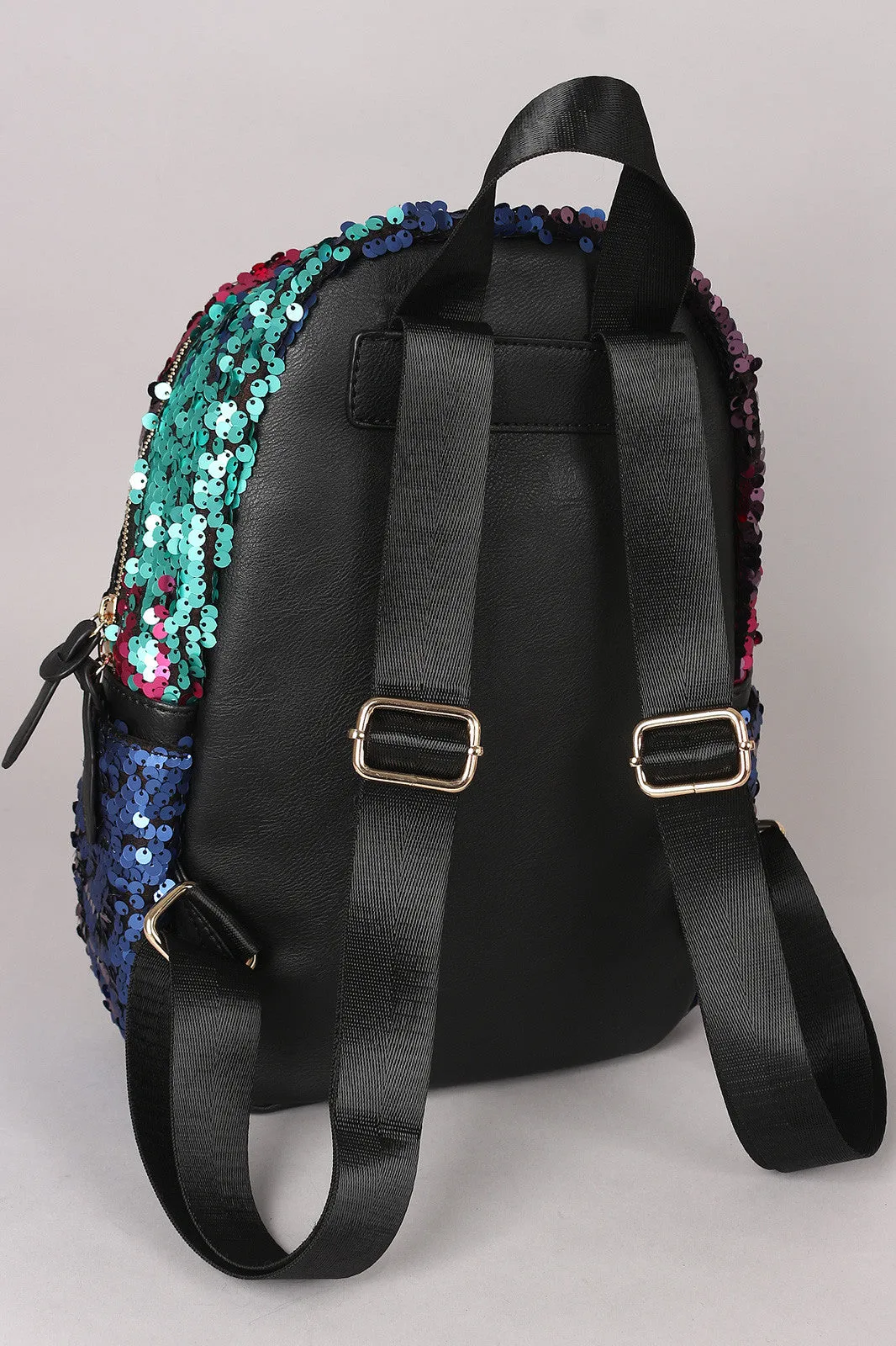 Multi Color Sequins Backpack Bag