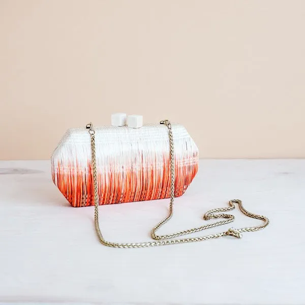 Orange Clutch Purse - Handmade Clutch