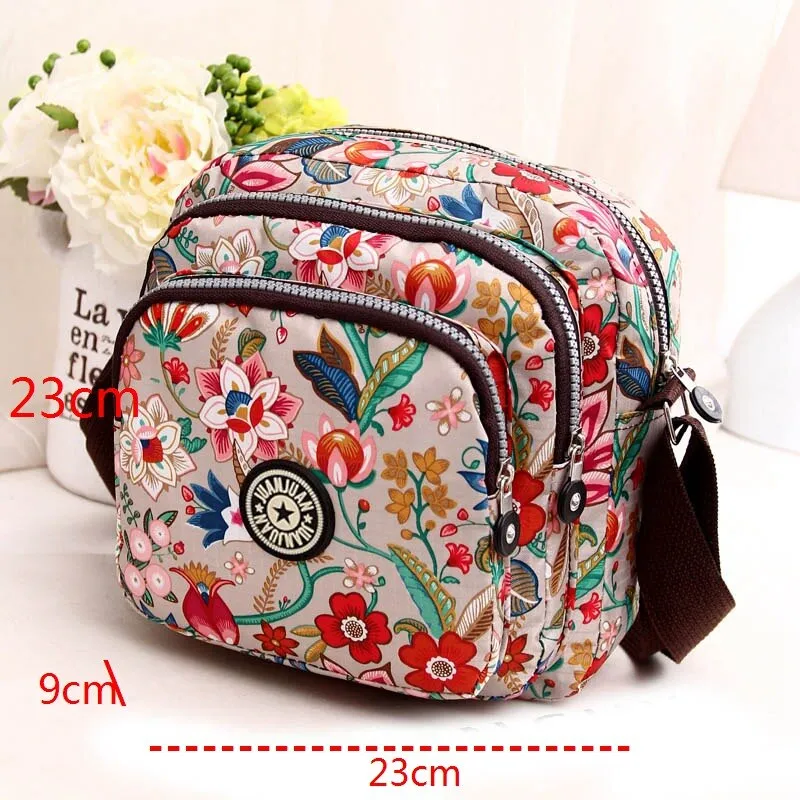 Purpdrank - Fashion Women Messenger Bags New Vinatge Flower Printing Women Bag Mummy Casual Shoulder Bags Female small Wallet