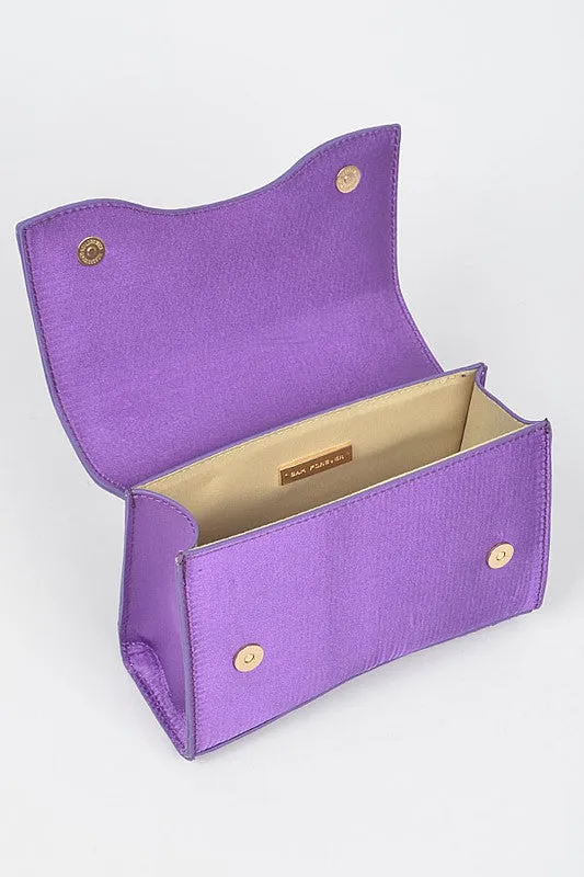 Purple Shiny Chain Crossbody Bag