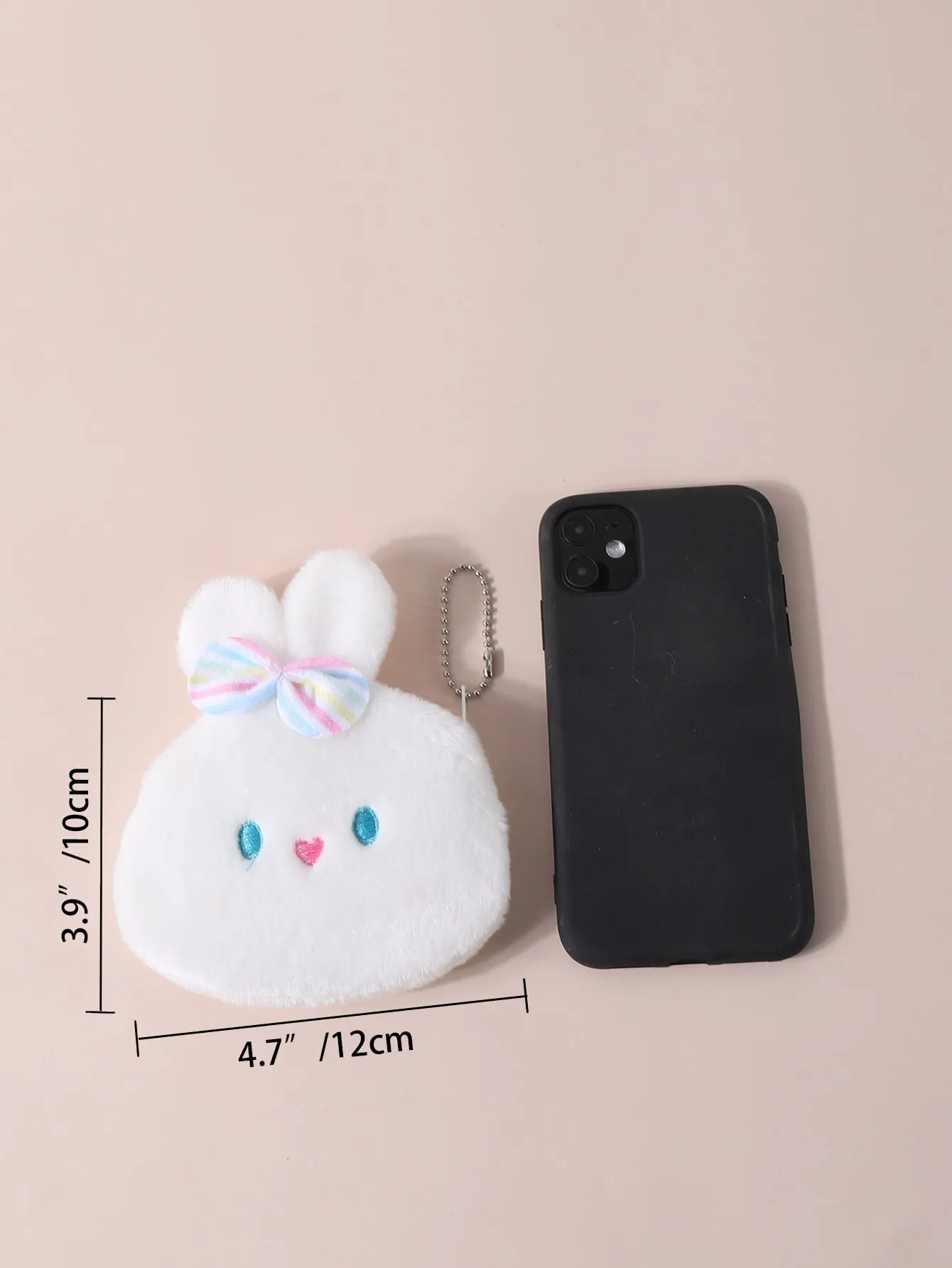 Rabbit Design Fluffy Coin Purse Change Pouch Coin Case Small Wallet Card Holder