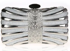 Silver Clutch Party Clutch Evening Purse for women