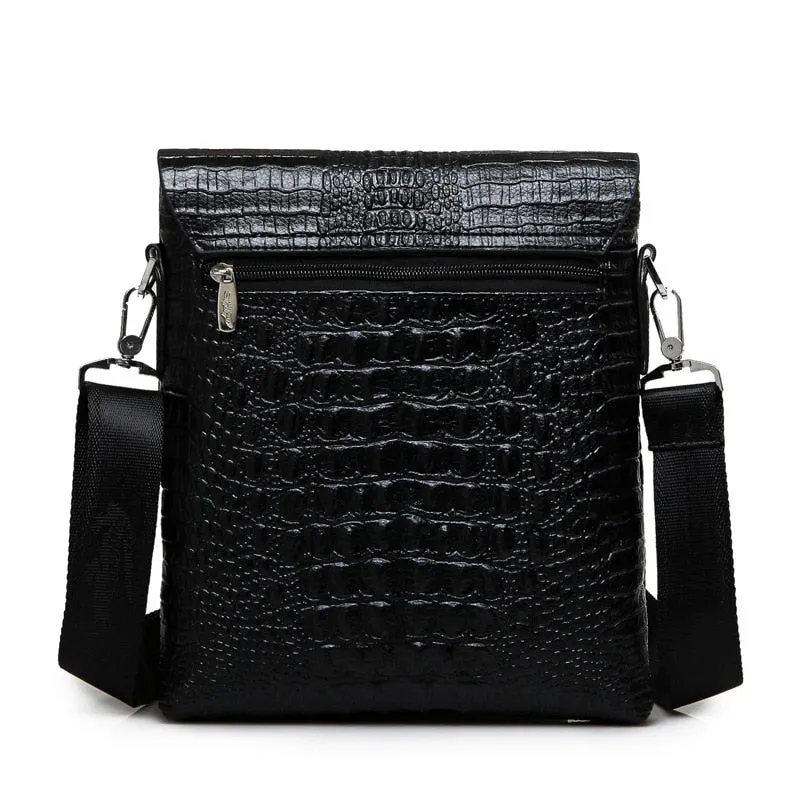 Smart Alligator Leather Men Messenger Bags