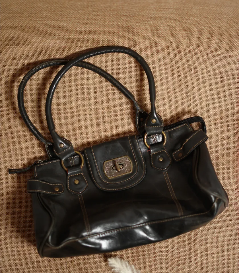 Starlit Noir Leather Bag