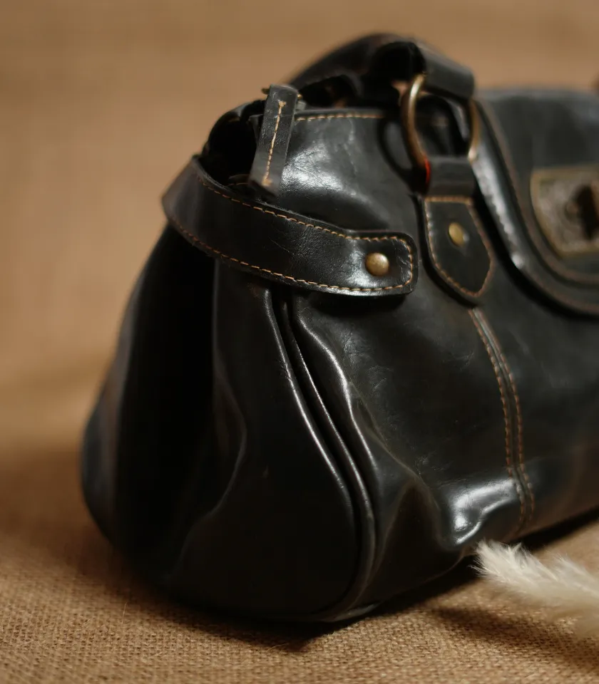 Starlit Noir Leather Bag