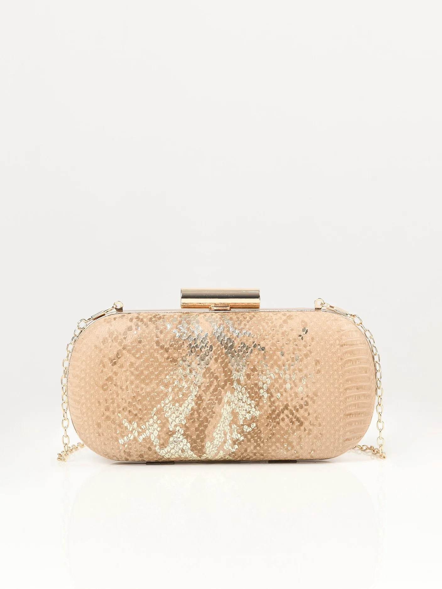 Textured Oval Clutch