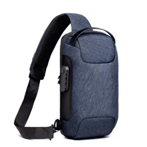 WEIXIER 9530 Men Oxford Cloth Chest Bag Anti-theft Crossbody Bag Sports Backpack(Blue)