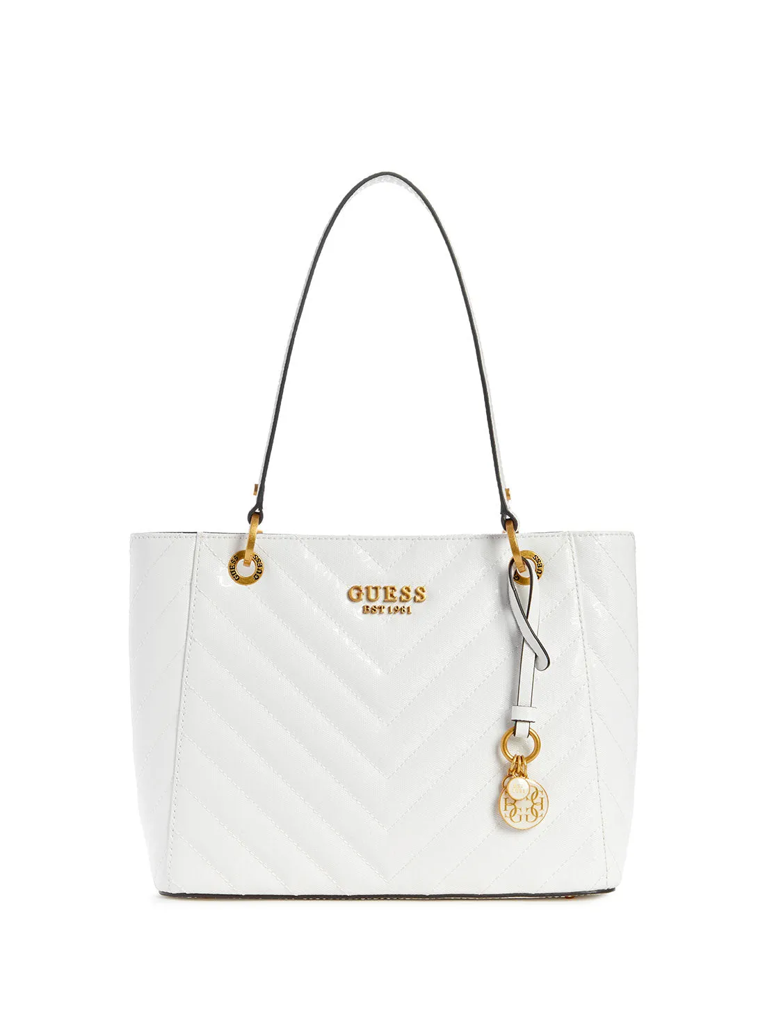 White Jania Small Tote Bag