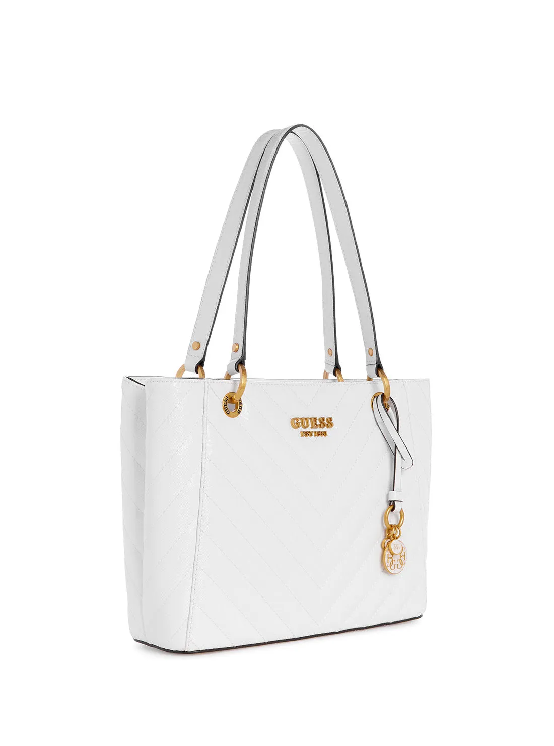 White Jania Small Tote Bag